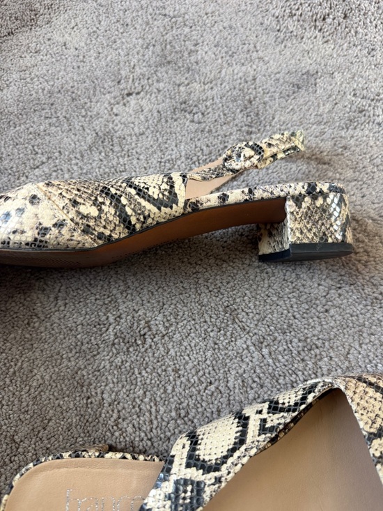 Franco Sarto Vickie Snakeskin Print Slingback Heels Pointed Toe  SIZE 11 - Picture 6 of 8